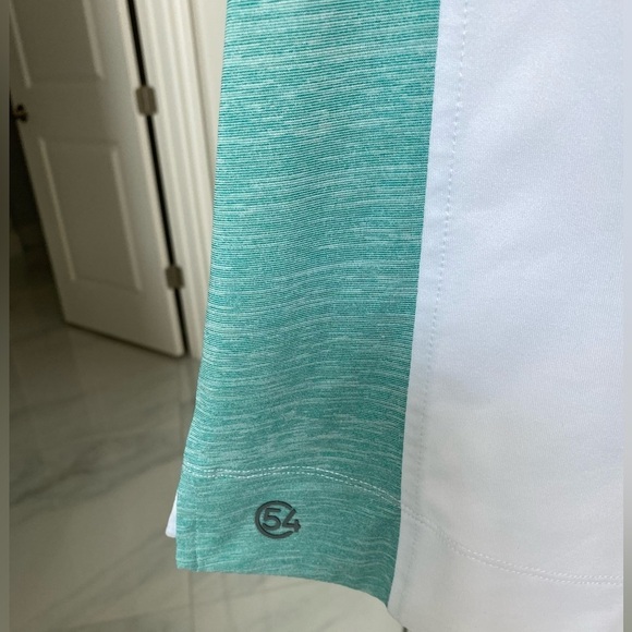 Chase 54 women's golf shirt aqua and white medium - Picture 6 of 12